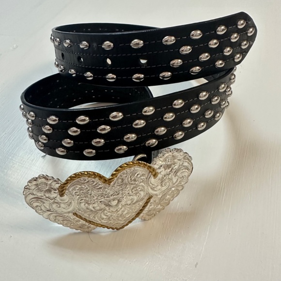 Harley Davidson belt with silver plate buckle size S black color main image 6